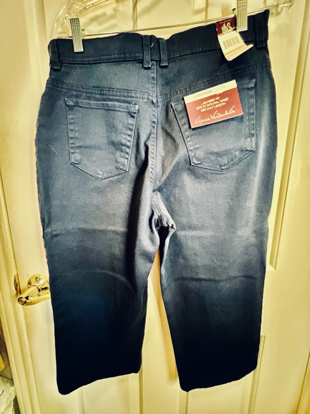 NWT Gloria Vanderbilt Navy Blue Amanda Capri - Picture 5 of 5